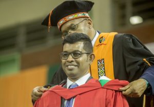 Dr Avinash Oojorah graduated from the University of KwaZulu-Natal with a PhD in Education
