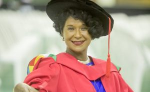 Dr Roshanthni Subrayen graduates with her PhD in Education.