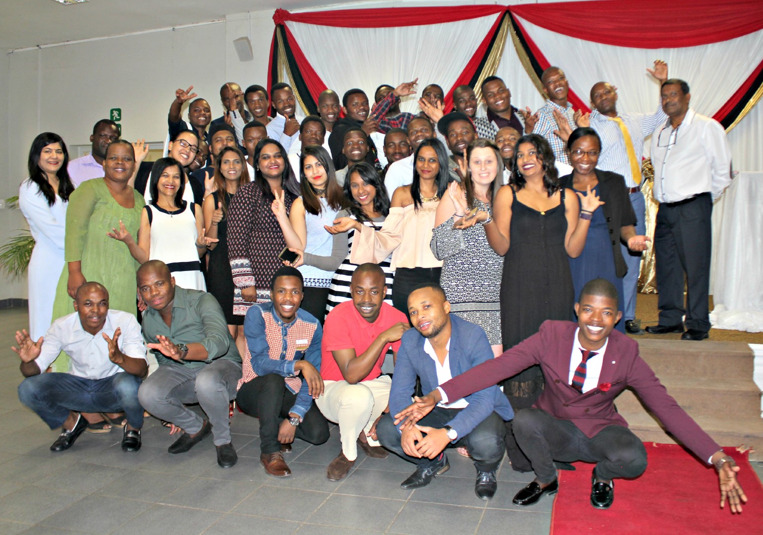 Staff and students at the Maths FET farewell and excellence awards function.
