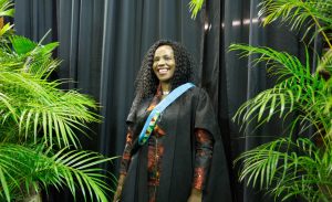 Mrs Melodius Sazise Ndlovu graduates from UKZN with her Masters in Education.