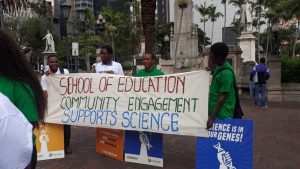 The School of Education, Edgewood Campus, College of Human of Humanities supported the March for Science 2018.