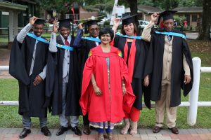 Supervisor Dr Jaqueline Naidoo with her students