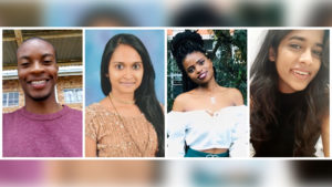 Education students (from left) Mr Luthando Molefe, Ms Jennifer Sheokarah, Ms Lungelo Mdluli and Ms Caitlin Govender.