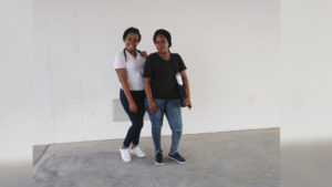 Twins Panaso (left) and Pamela Ntanzi.