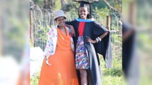 Ms Sbongimpilo Mdabe and her grandmother.