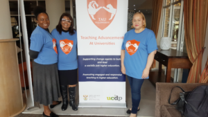 From left is Professor Sine Duma, Dr Angela James and Professor Ruth Hoskins.