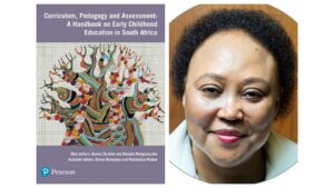 Dr Makie Kortjass and the new book.
