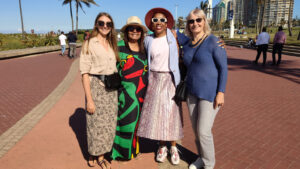From left: Ms Sintija Leigute, Professor Angela James, Ms Bongekile Bhengu and Professor Linda Pavītola.